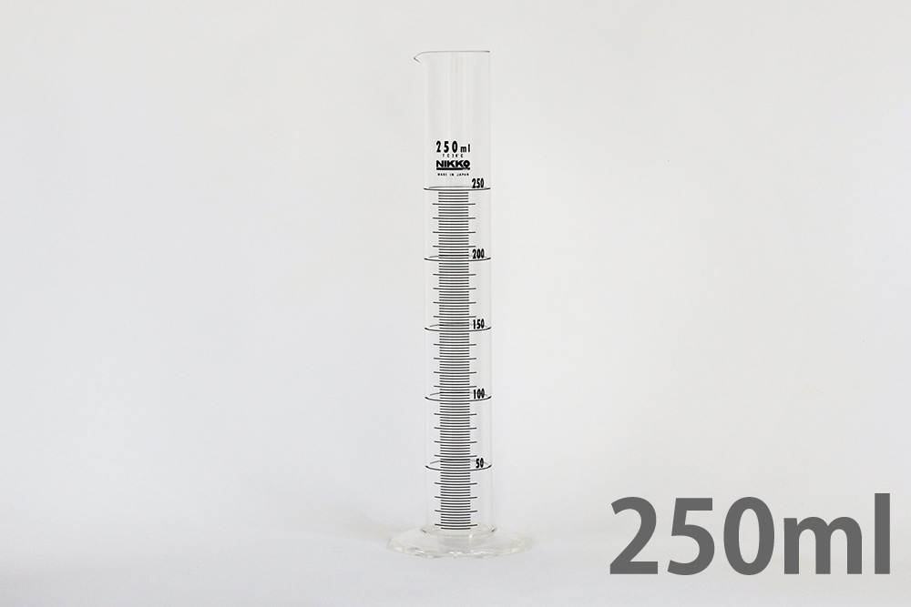 ニッコー・ハンセン PMMAケミカルメスシリンダー 250mL 1本 (ご注文単位1本)【直送品】