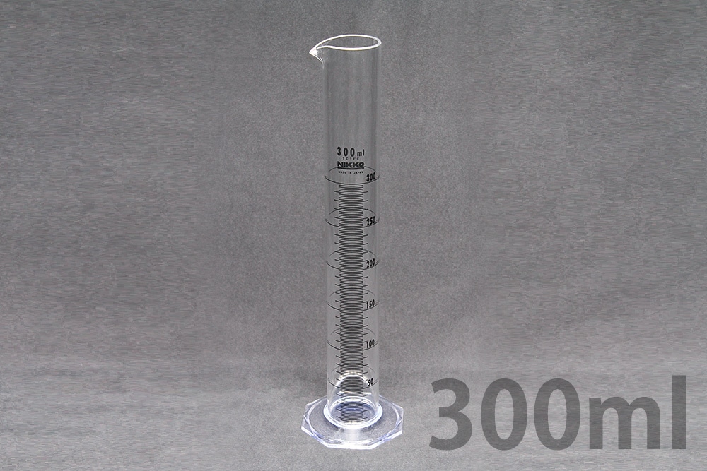 ニッコー・ハンセン PMMAケミカルメスシリンダー 300mL 1本 (ご注文単位1本)【直送品】