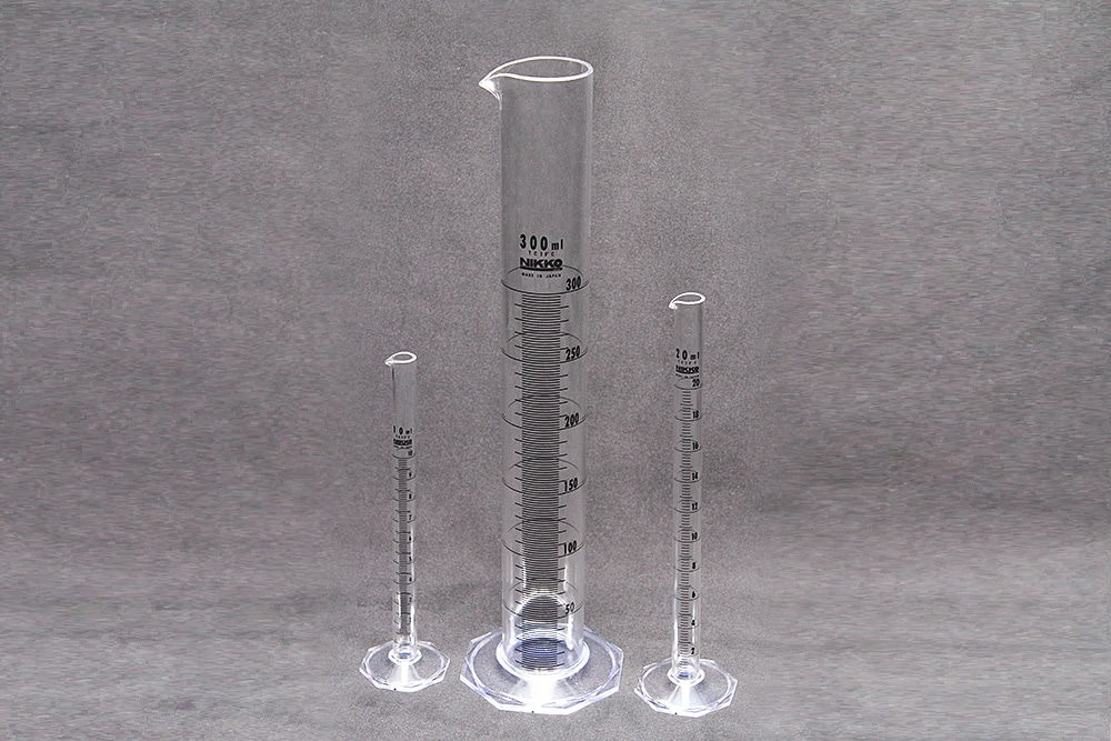 ニッコー・ハンセン PMMAケミカルメスシリンダー 300mL 1本 (ご注文単位1本)【直送品】