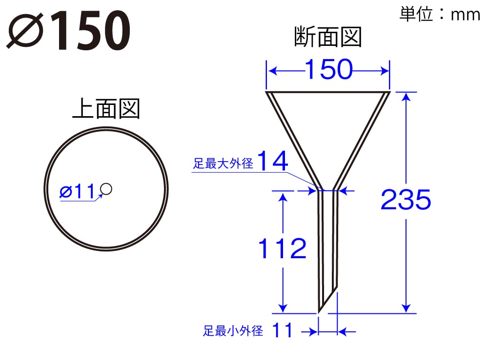 ポリロート 150φ PP 製 1個 (ご注文単位1個)【直送品】