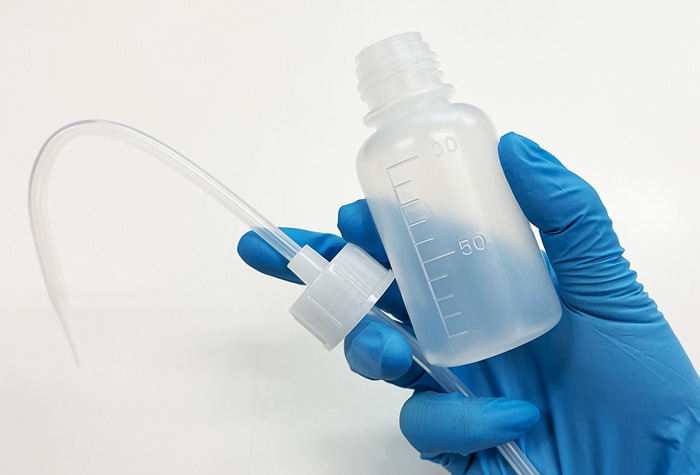 PE洗浄瓶(細口タイプ) 100mL ラベルなし 1本 (ご注文単位1本)【直送品】