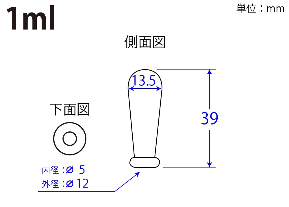 神田ゴム化学 シリコーンカラー乳首 1mL ブルー (10ヶ入) 1個 (ご注文単位1個)【直送品】