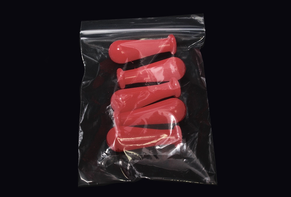 神田ゴム化学 シリコーンカラー乳首 2mL レッド （5ヶ入) 1個 (ご注文単位1個)【直送品】