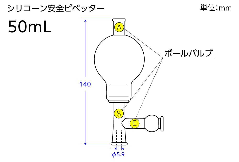 シリコーン安全ピペッター 50mL 1個 (ご注文単位1個)【直送品】