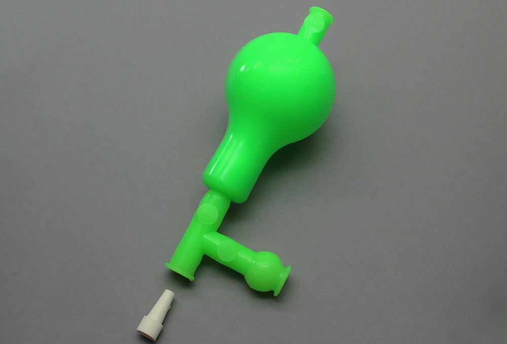 神田ゴム化学 カラーシリコン安全ピペッター 緑 1個 (ご注文単位1個)【直送品】