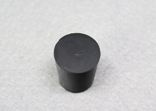フッ素ゴム栓 No4 20mm×17.5mm×24.5Hmm 1個 (ご注文単位1個)【直送品】