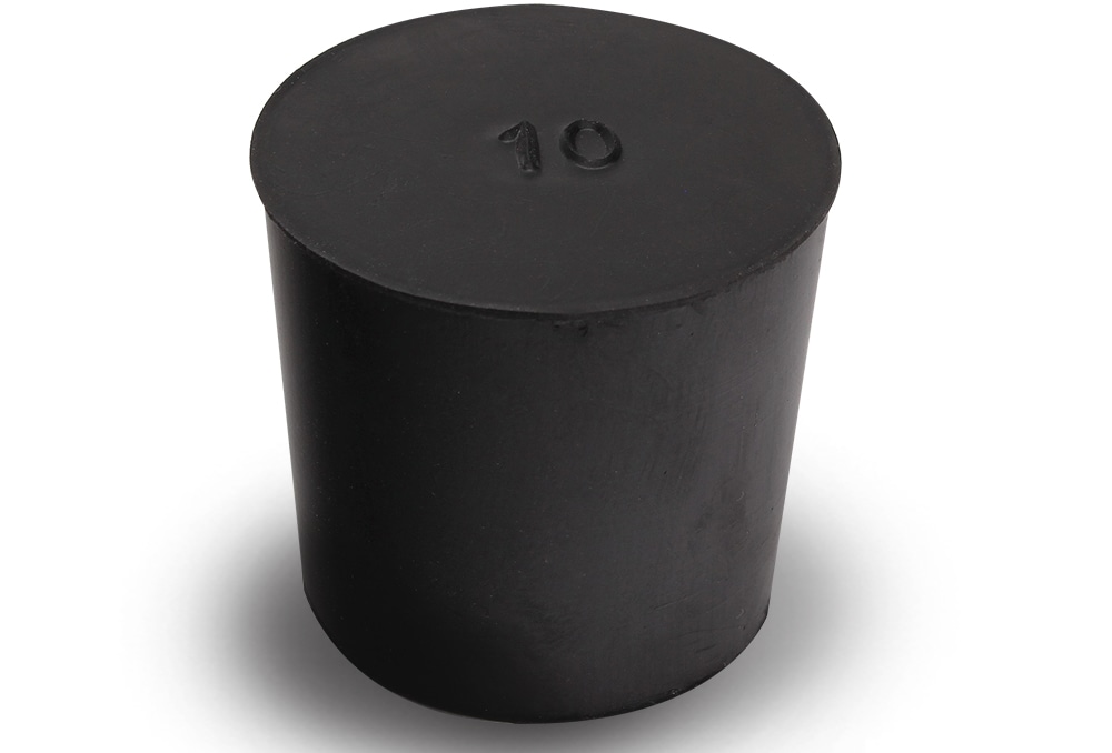 コクゴ 天然ゴム栓 黒 No10 32mm×27.5mm×30.5Hmm 1個 (ご注文単位1個)【直送品】