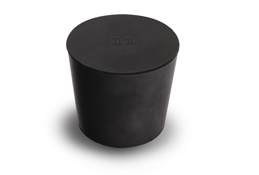 コクゴ 天然ゴム栓 黒 No11 35mm×29mm×30.5Hmm 1個 (ご注文単位1個)【直送品】