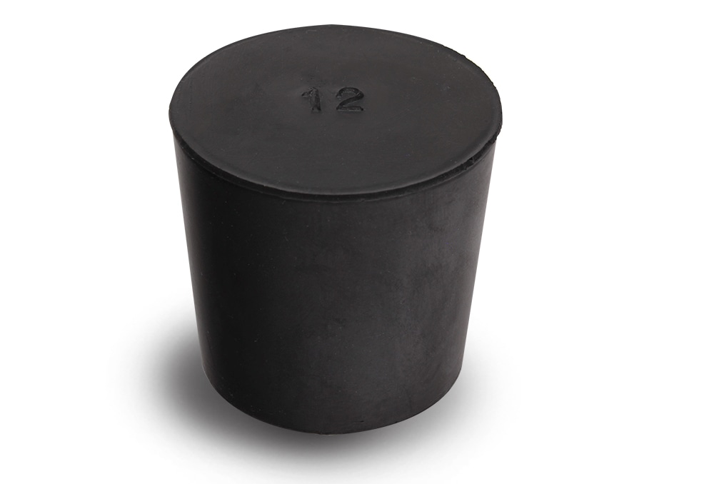 コクゴ 天然ゴム栓 黒 No12 37mm×32mm×35Hmm 1個 (ご注文単位1個)【直送品】