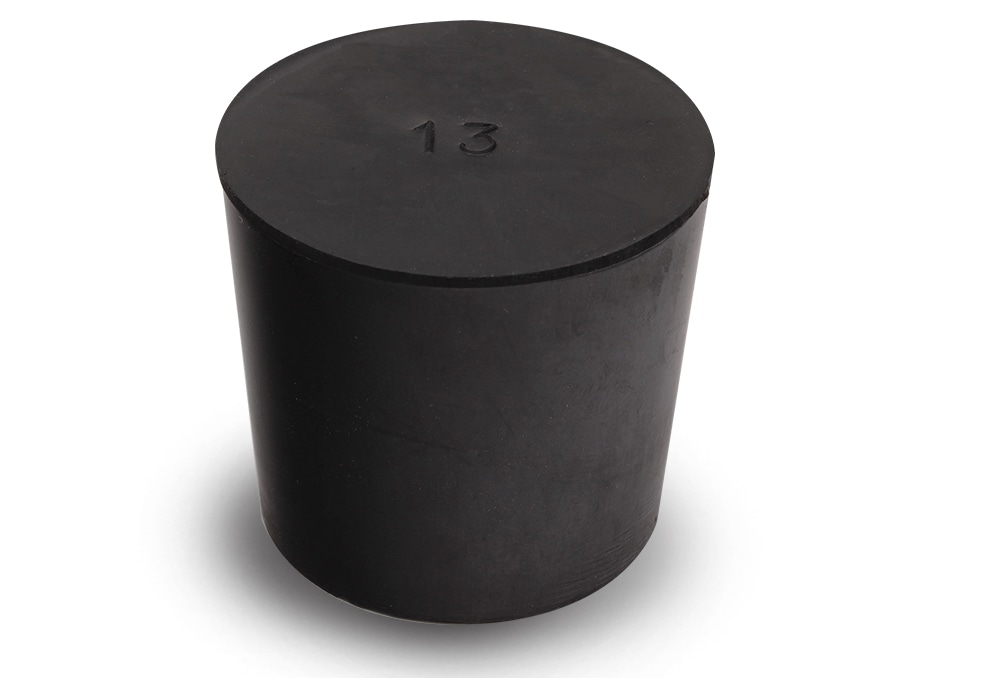 コクゴ 天然ゴム栓 黒 No13 38.5mm×33.5mm×35Hmm 1個 (ご注文単位1個)【直送品】