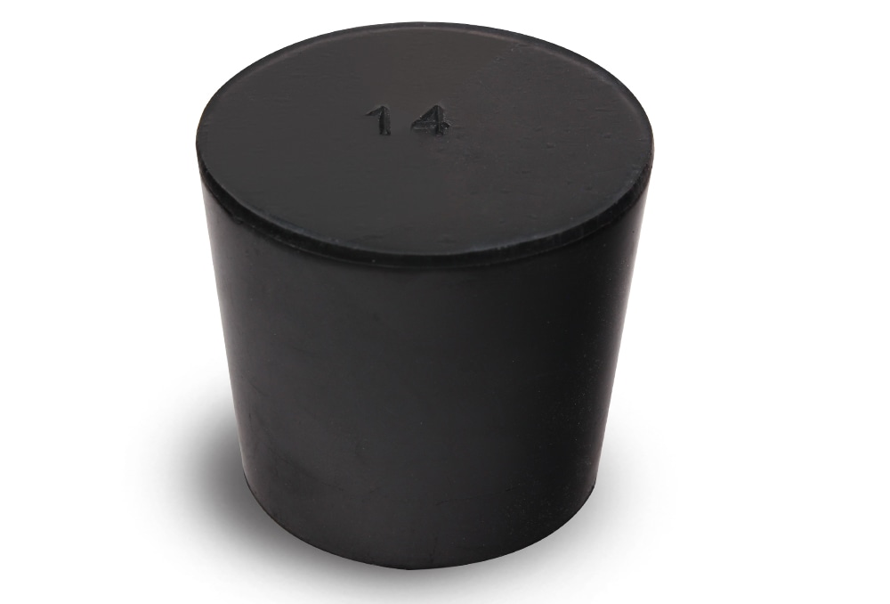 コクゴ 天然ゴム栓 黒 No14 41mm×35mm×37Hmm 1個 (ご注文単位1個)【直送品】