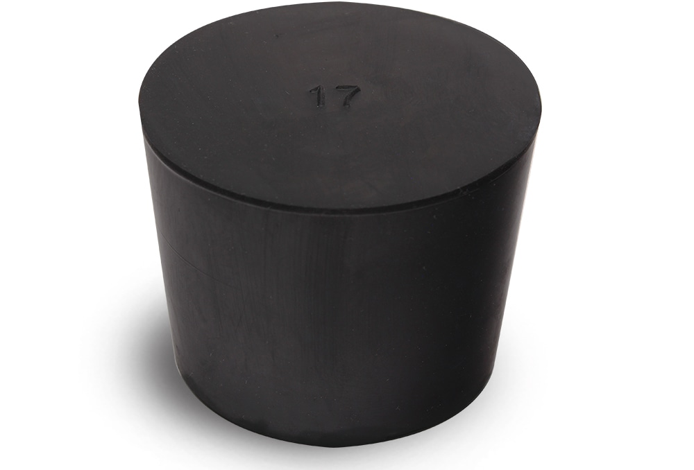 コクゴ 天然ゴム栓 黒 No17 49mm×43mm×38Hmm 1個 (ご注文単位1個)【直送品】