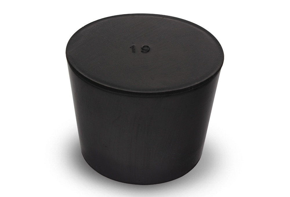 コクゴ 天然ゴム栓 黒 No19 56mm×48mm×44Hmm 1個 (ご注文単位1個)【直送品】