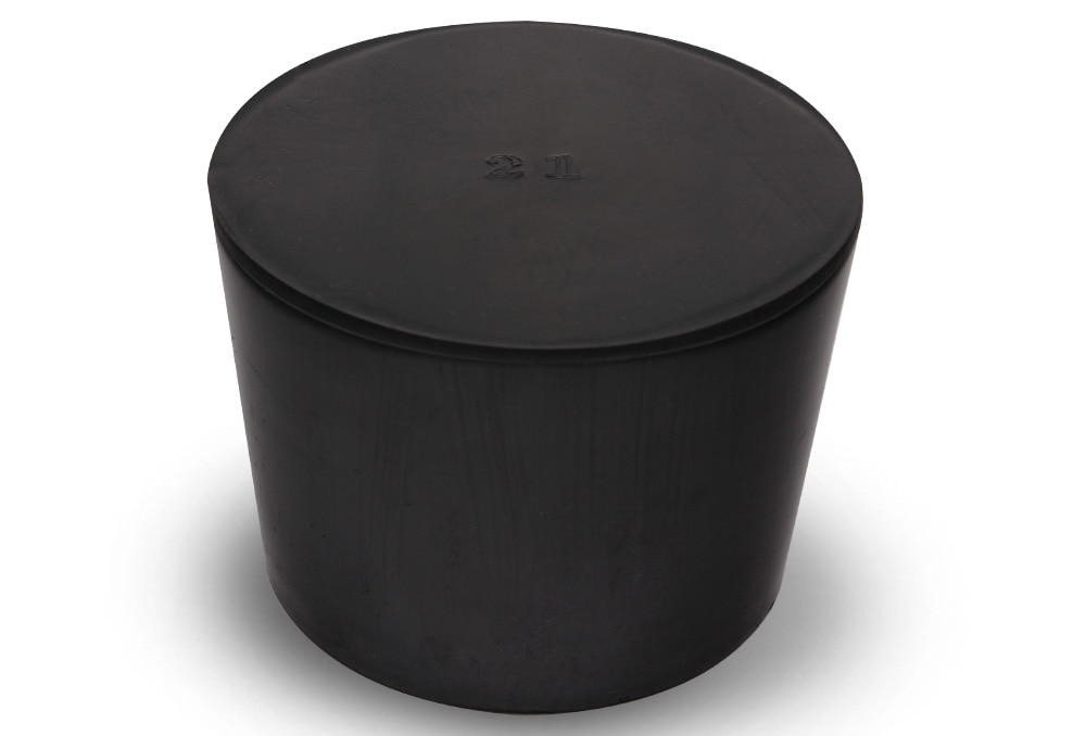 コクゴ 天然ゴム栓 黒 No21 61mm×54mm×44.5Hmm 1個 (ご注文単位1個)【直送品】