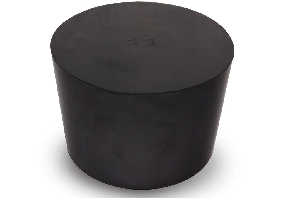 コクゴ 天然ゴム栓 黒 No22 64.5mm×57mm×44.5Hmm 1個 (ご注文単位1個)【直送品】