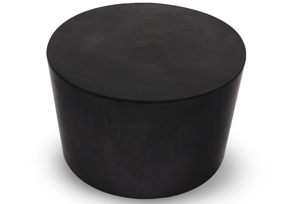 コクゴ 天然ゴム栓 黒 No24 71mm×64mm×45Hmm 1個 (ご注文単位1個)【直送品】