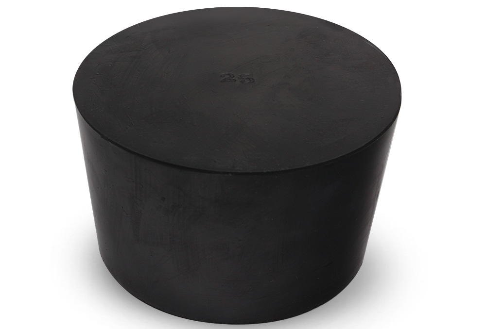 コクゴ 天然ゴム栓 黒 No25 74mm×67mm×45Hmm 1個 (ご注文単位1個)【直送品】