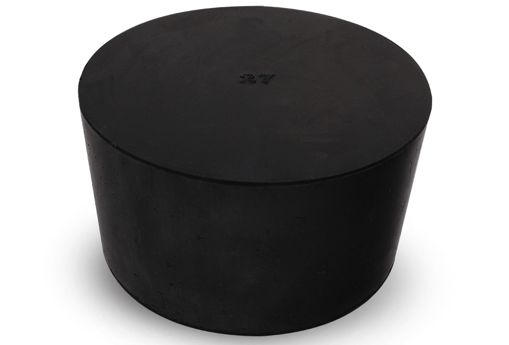 コクゴ 天然ゴム栓 黒 No27 80.5mm×74mm×45Hmm 1個 (ご注文単位1個)【直送品】