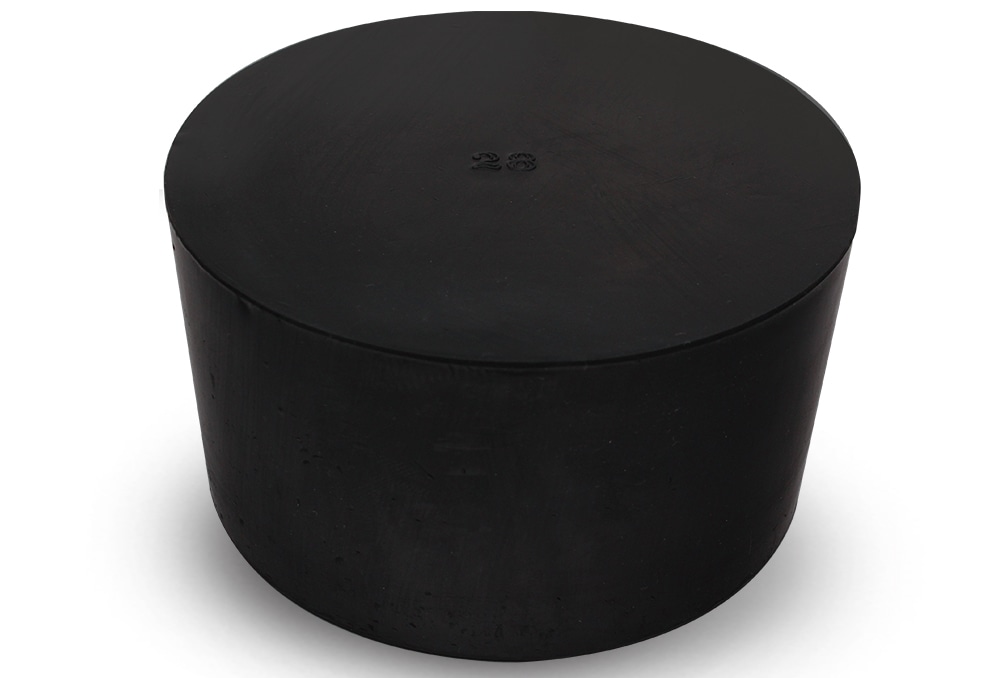 コクゴ 天然ゴム栓 黒 No28 82mm×77mm×45Hmm 1個 (ご注文単位1個)【直送品】