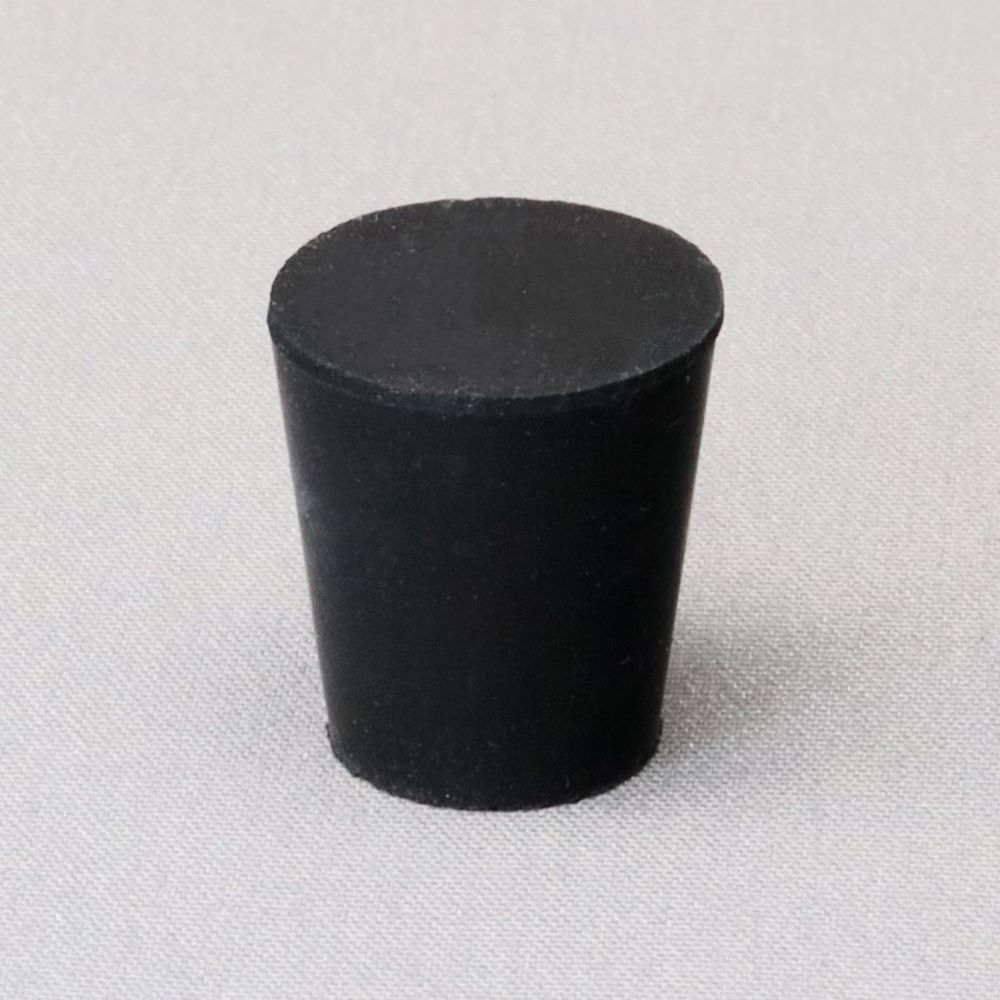 コクゴ 天然ゴム栓 黒 No01 14mm×10.5mm×15.5Hmm 1個 (ご注文単位1個)【直送品】