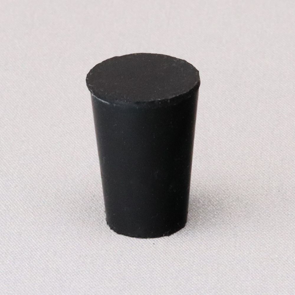 コクゴ 天然ゴム栓 黒 No02 12mm×9mm×17.5Hmm 1個 (ご注文単位1個)【直送品】