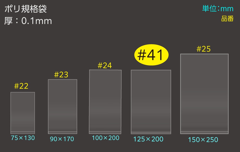 エヌプラン ポリ規格袋 #41 0.1×125×200 (1000枚入) 1個 (ご注文単位1個)【直送品】