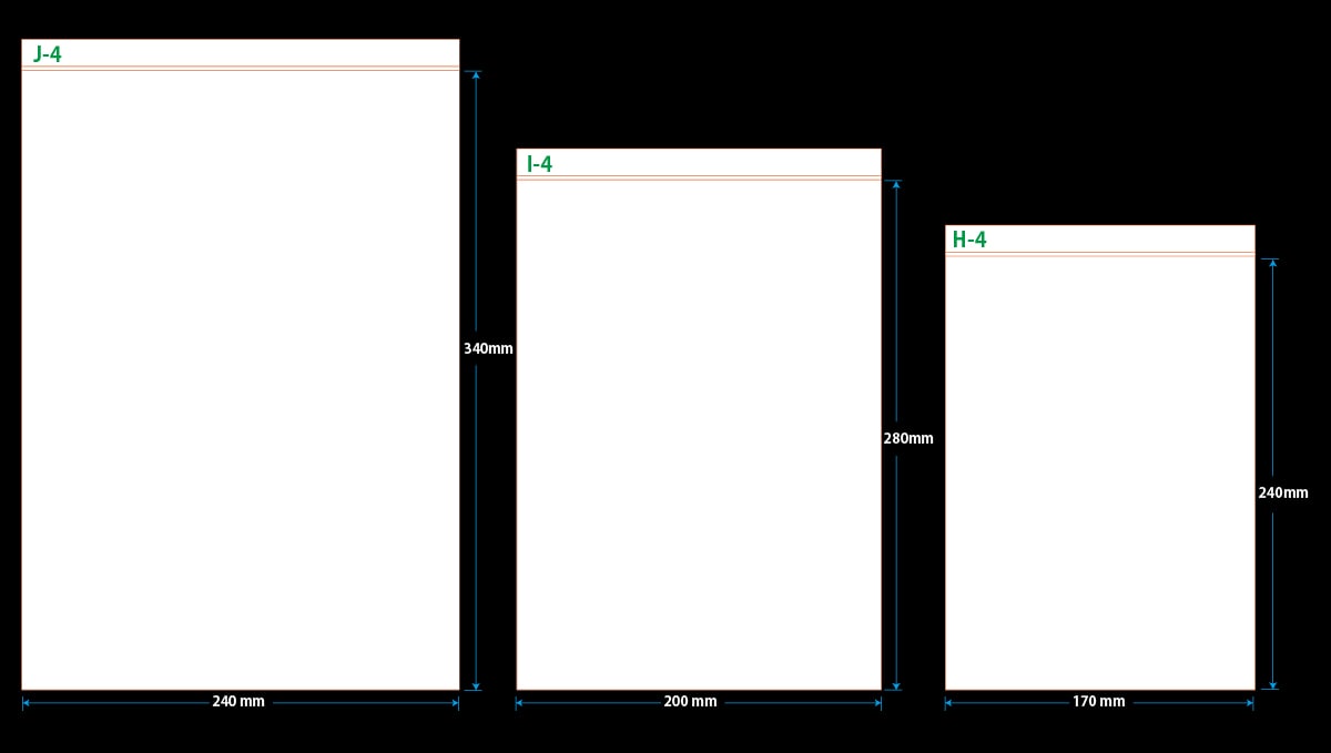 ユニパック(透明) I-4 280×200mm 0.04mm厚(100枚入) 1個 (ご注文単位1個)【直送品】
