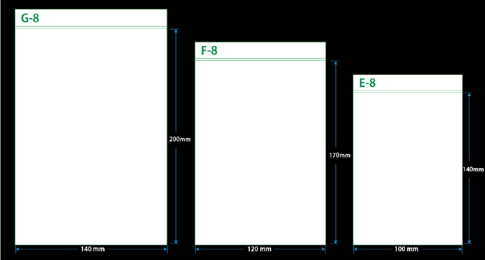ユニパック(透明) E-8 140×100mm 0.08mm厚 (100枚入) 1個 (ご注文単位1個)【直送品】