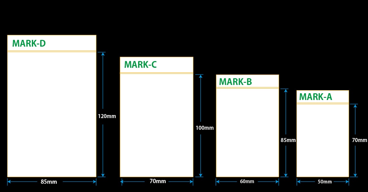 ユニパックマーク(透明) B 85×60mm 0.04mm厚 (100枚入) 1個 (ご注文単位1個)【直送品】