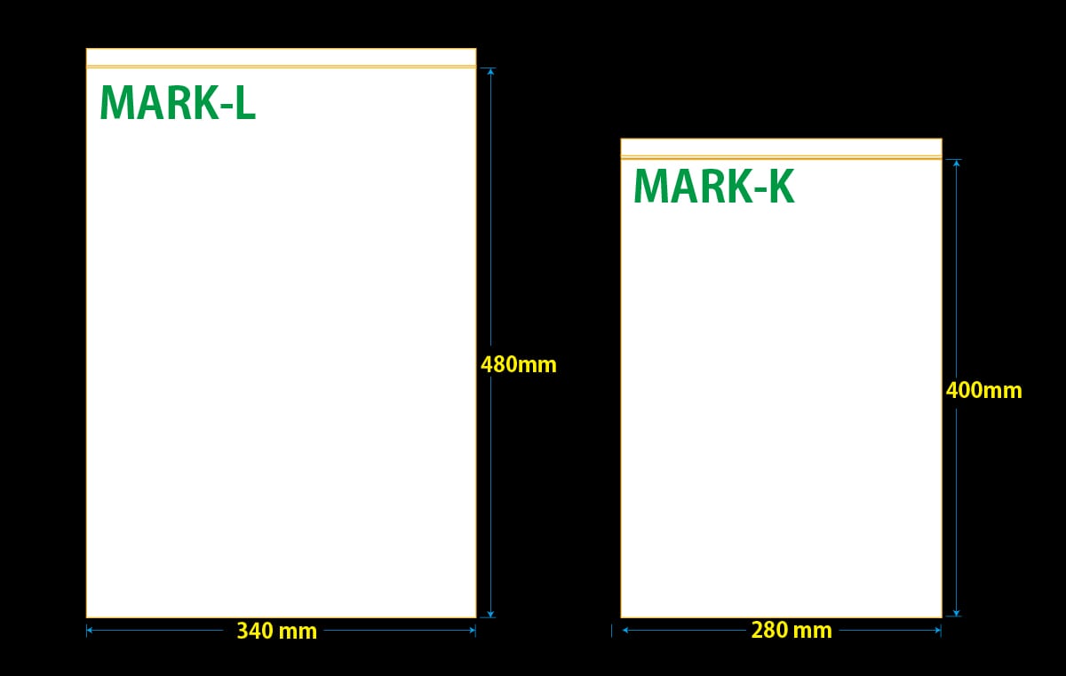 ユニパックマーク(透明) L 480×340mm 0.04mm厚(100枚入) 1個 (ご注文単位1個)【直送品】