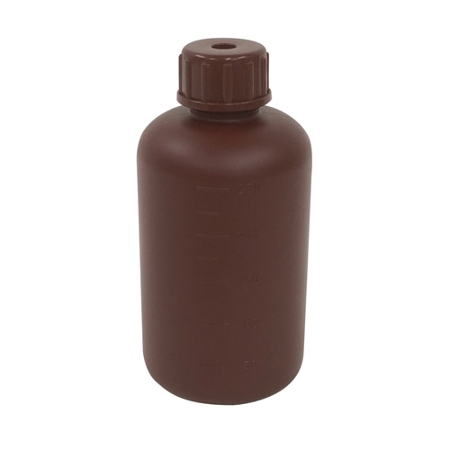 PE細口瓶 茶 250mL 1本 (ご注文単位1本)【直送品】