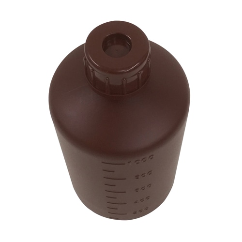 PE細口瓶 茶 1L 1本 (ご注文単位1本)【直送品】