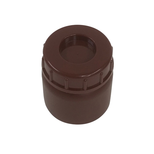 PE広口瓶 茶 100mL 1本 (ご注文単位1本)【直送品】