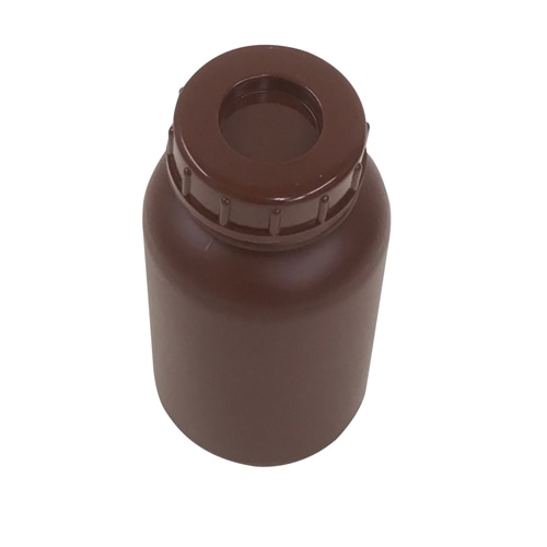 PE広口瓶 茶 250mL 1本 (ご注文単位1本)【直送品】