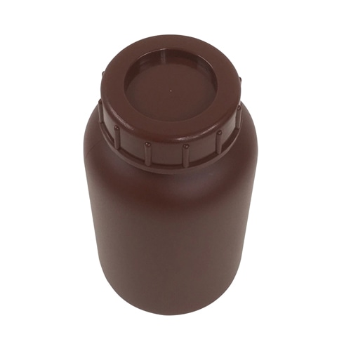 PE広口瓶 茶 500mL 1本 (ご注文単位1本)【直送品】