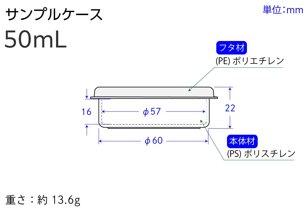佐野屋産業 サンプルケース 60M-2 50mL 1個 (ご注文単位1個)【直送品】