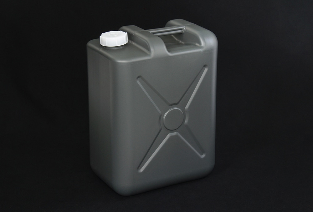平角缶1ヶ口 グレー 10L 1個 (ご注文単位1個)【直送品】