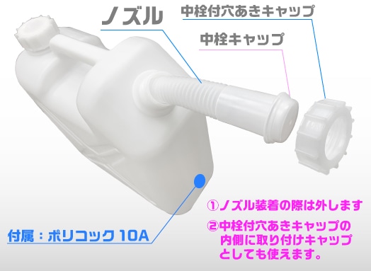 平角缶2ヶ口 下口付 20L 1本 (ご注文単位1本)【直送品】