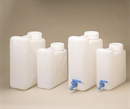 偏平広口缶 PE製（内ブタ付） 20L 1個 (ご注文単位1個)【直送品】