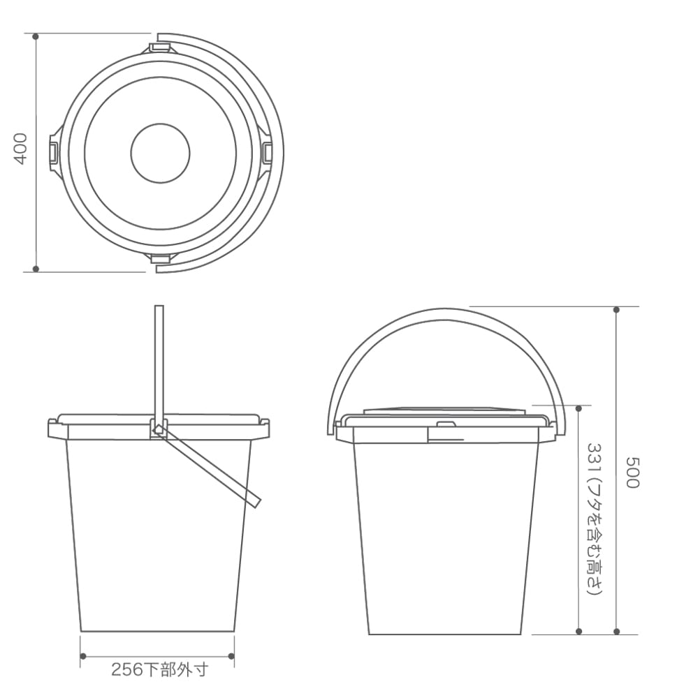 積水 ポリペール 18型用 P18FB フタのみ 1枚 (ご注文単位1枚)【直送品】