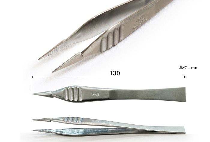 医療機器認可ピンセット 精密ピンセット K-13 とげ抜き 13mm ステンレス(130001) 1個 (ご注文単位1個)【直送品】