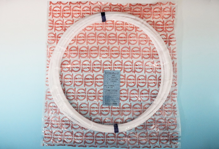 淀川ヒューテック PTFEチューブ 8mm×10mm (10m巻) ヨドフロン 1巻 (ご注文単位1巻)【直送品】