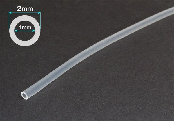 タイガースポリマー シリコンゴムチューブ 1mm×2mm カット品 1個 (ご注文単位1個)【直送品】