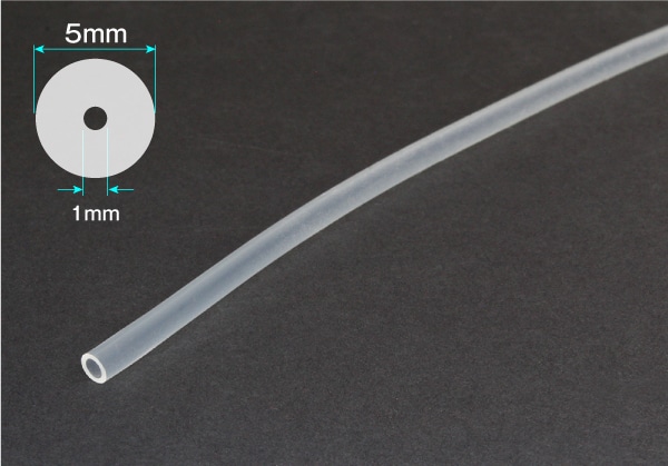 タイガースポリマー シリコンゴムチューブ 1mm×5mm カット品 1個 (ご注文単位1個)【直送品】