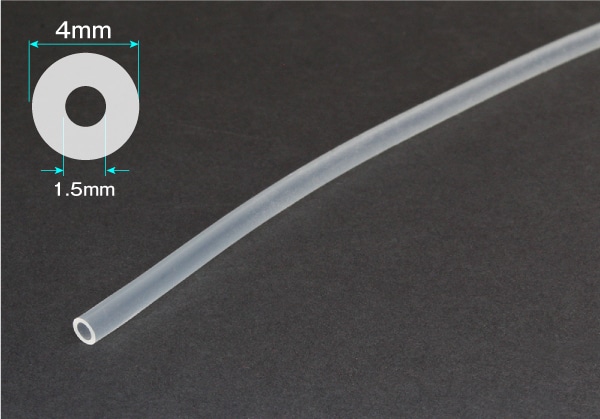 タイガースポリマー シリコンゴムチューブ 1.5mm×4mm カット品 1個 (ご注文単位1個)【直送品】