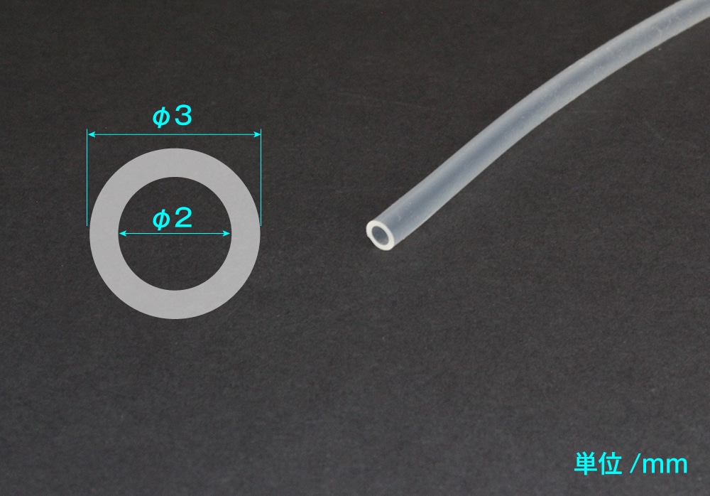 タイガースポリマー シリコンゴムチューブ 2mm×3mm (100m巻) 1箱 (ご注文単位1箱)【直送品】