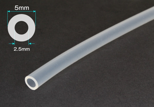 タイガースポリマー シリコンゴムチューブ 2.5mm×5mm カット品 1個 (ご注文単位1個)【直送品】