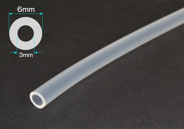 タイガースポリマー シリコンゴムチューブ 3mm×6mm カット品 1個 (ご注文単位1個)【直送品】