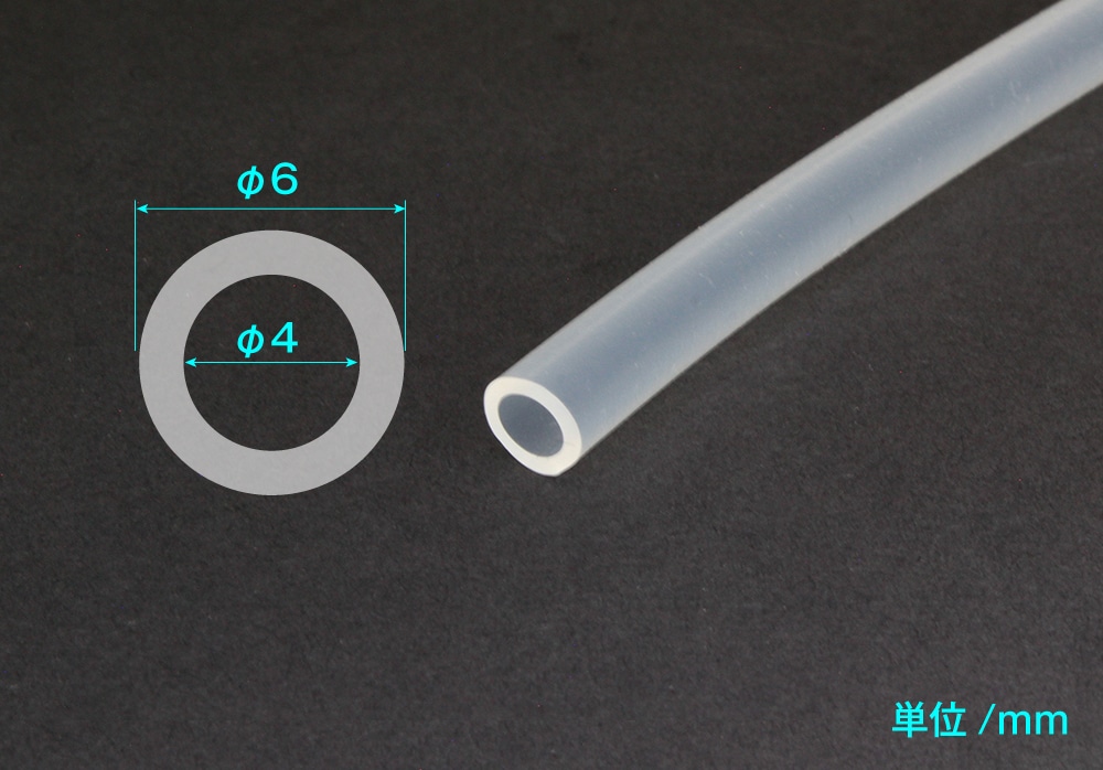 タイガースポリマー シリコンゴムチューブ 4mm×6mm (50m巻) 1箱 (ご注文単位1箱)【直送品】