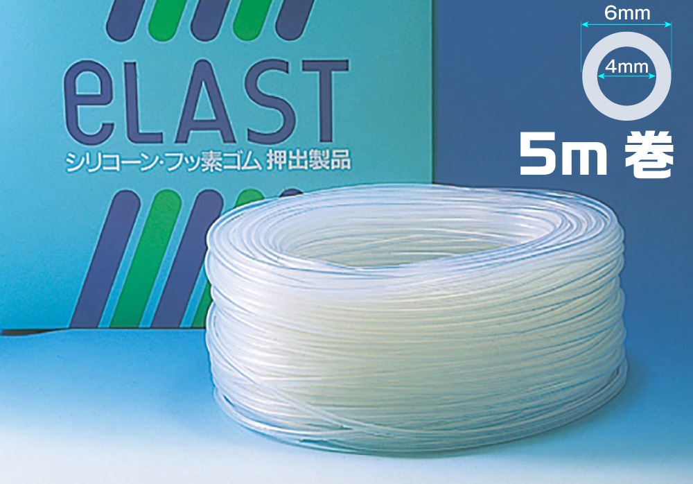 タイガースポリマー シリコンゴムチューブ 4mm×6mm （5m巻） 1個 (ご注文単位1個)【直送品】